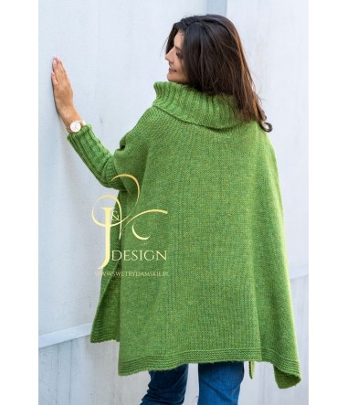 Szeroki sweter z golfem oversize damski Luna