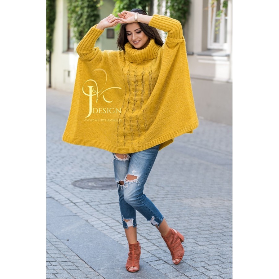 SWETER GOLF OVERSIZE LUNA J&K Swetry Damskie