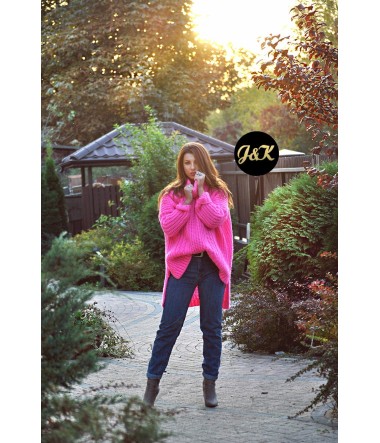 SWETER O GRUBYM SPLOCIE GOLF OVERSIZE SOPHIA  J&K Swetry Damskie