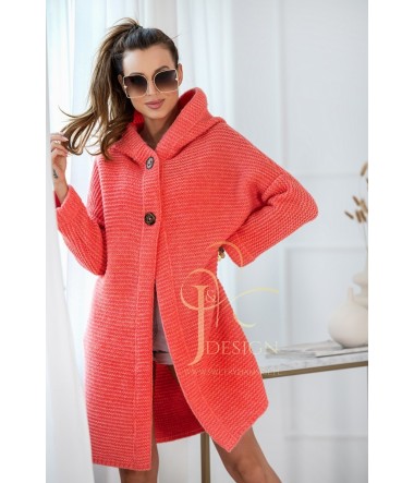 SWETER KARDIGAN ZAPINANY NA GUZIKI HONEY  J&K Swetry Damskie