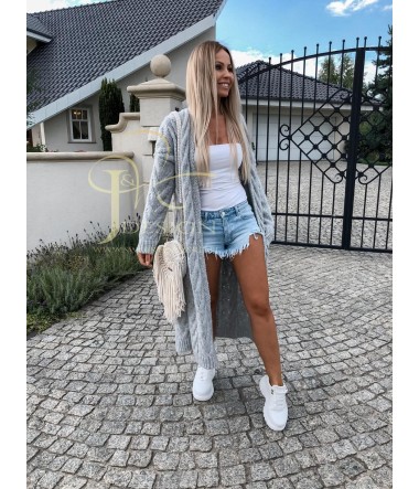 SWETER KARDIGAN Z PASKIEM CARMEN J&K Swetry Damskie