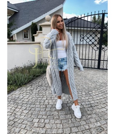 SWETER KARDIGAN Z PASKIEM CARMEN J&K Swetry Damskie