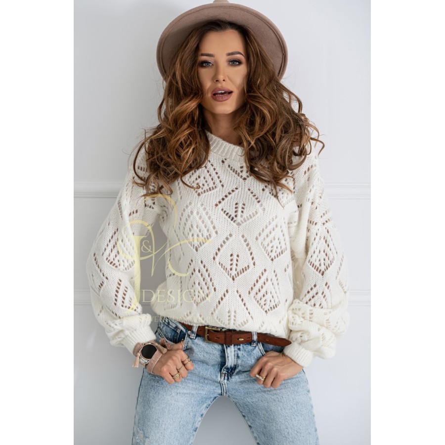 SWETER KRÓTKI OVERSIZE MAYA J&K Swetry Damskie SWETER KRÓTKI OVERSIZE MAYA J&K Swetry Damskie