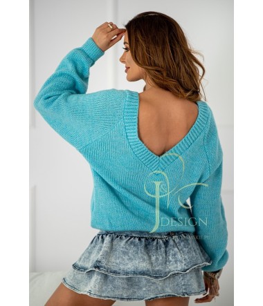 SWETER KRÓTKI OVERSIZE VICTORIA J&K Swetry Damskie