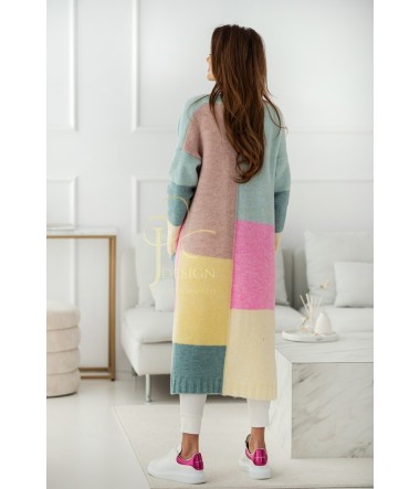 SWETER KARDIGAN KOLOROWY SARA II J&K Swetry Damskie