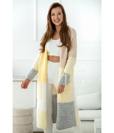 SWETER KARDIGAN KOLOROWY SARA II J&K Swetry Damskie