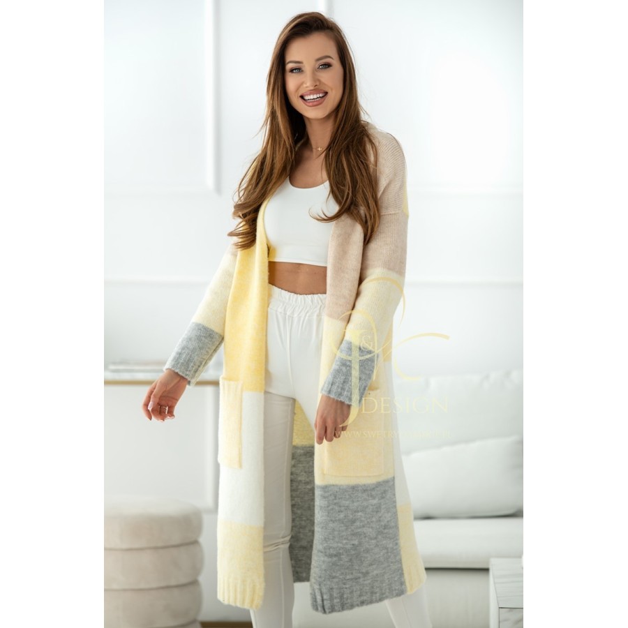 SWETER KARDIGAN KOLOROWY SARA II J&K Swetry Damskie SWETER KARDIGAN KOLOROWY SARA II J&K Swetry Damskie