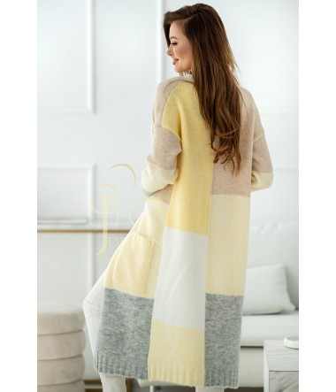 SWETER KARDIGAN KOLOROWY SARA II J&K Swetry Damskie