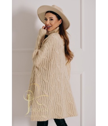 SWETER PONCZO GOLF OVERSIZE RITA J&K Swetry Damskie