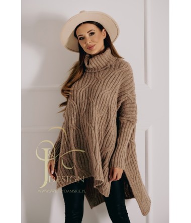 SWETER PONCZO GOLF OVERSIZE RITA J&K Swetry Damskie