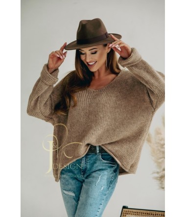 SWETER KRÓTKI OVERSIZE NELI J&K Swetry Damskie