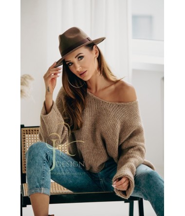 SWETER KRÓTKI OVERSIZE NELI J&K Swetry Damskie