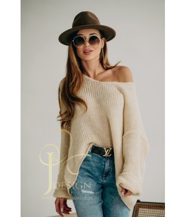 SWETER KRÓTKI OVERSIZE NELI J&K Swetry Damskie