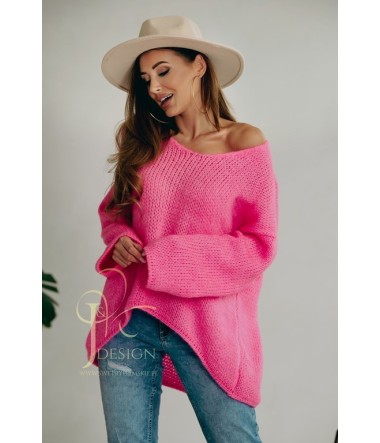 SWETER KRÓTKI OVERSIZE NELI J&K Swetry Damskie