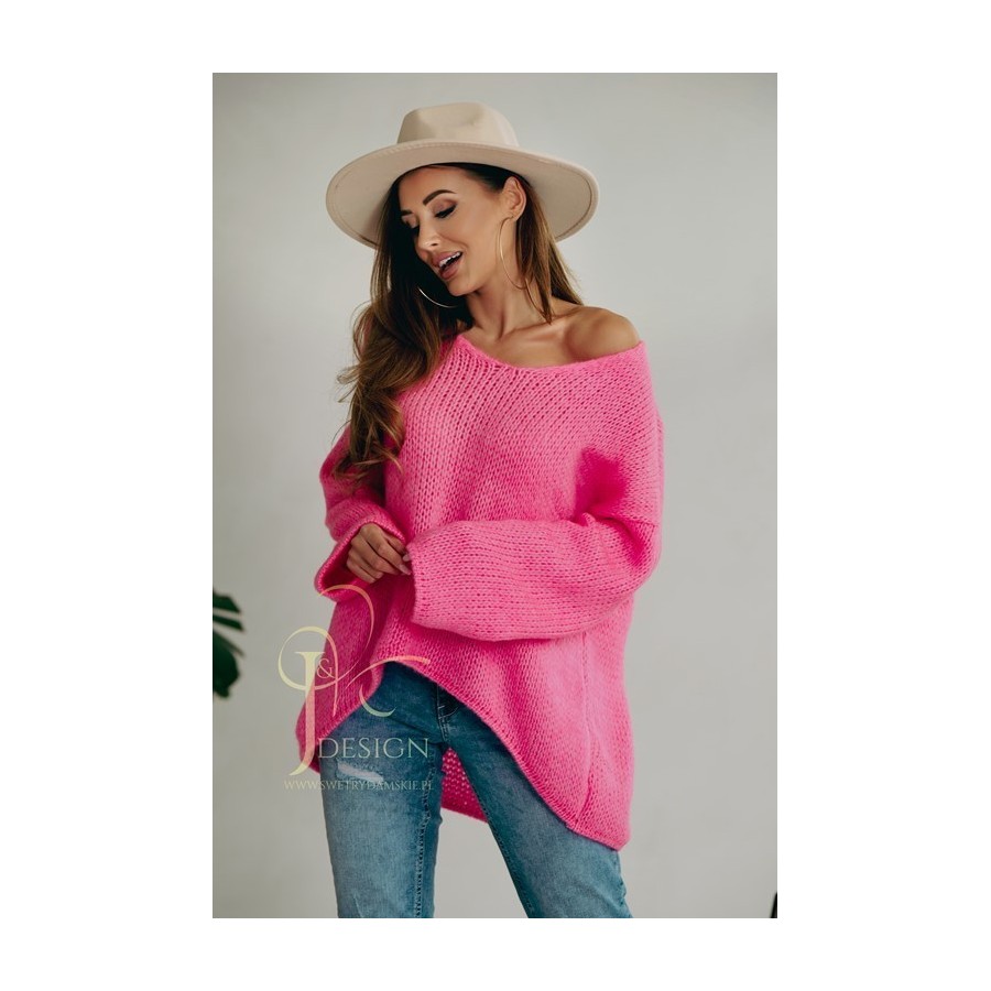 SWETER KRÓTKI OVERSIZE NELI J&K Swetry Damskie