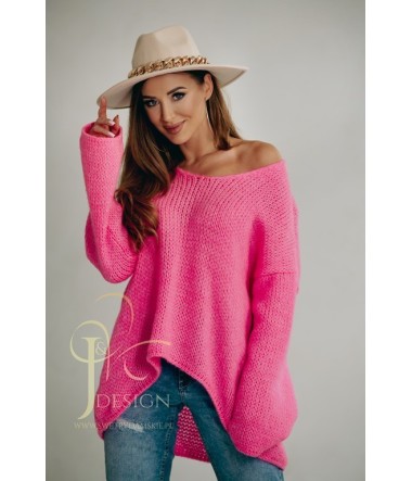 SWETER KRÓTKI OVERSIZE NELI J&K Swetry Damskie