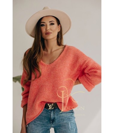 SWETER KRÓTKI OVERSIZE NELI J&K Swetry Damskie