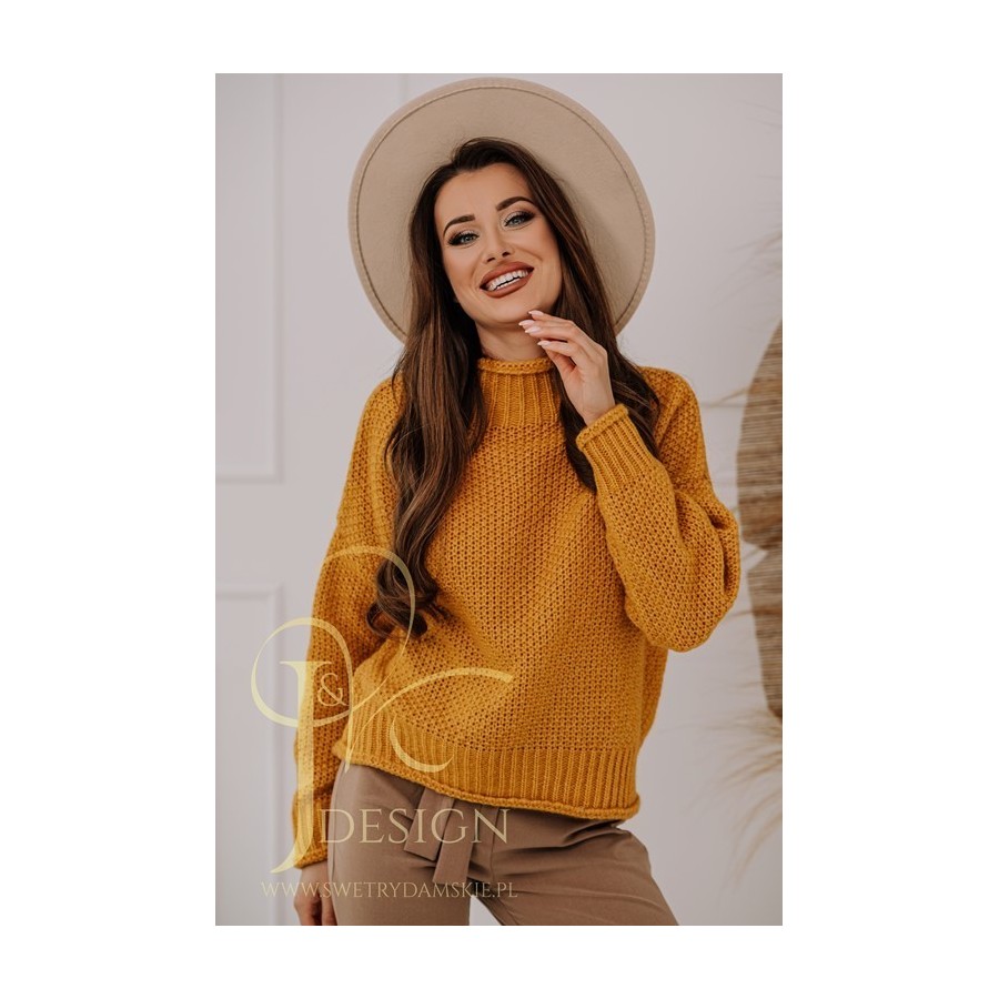 SWETER KRÓTKI OVERSIZE DORIS  J&K Swetry Damskie