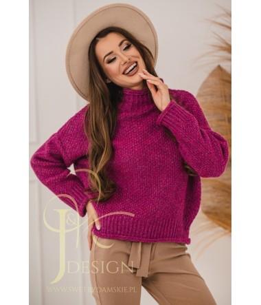 SWETER KRÓTKI OVERSIZE DORIS  J&K Swetry Damskie