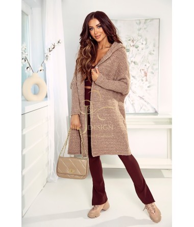 SWETER O GRUBYM SPLOCIE KARDIGAN OVERSIZE JENNY J&K Swetry Damskie