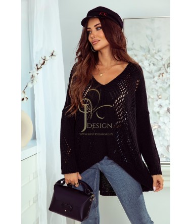SWETER W SEREK OVERSIZE DAISY J&K Swetry Damskie