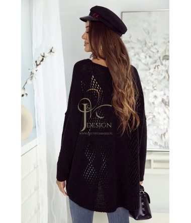 SWETER W SEREK OVERSIZE DAISY J&K Swetry Damskie