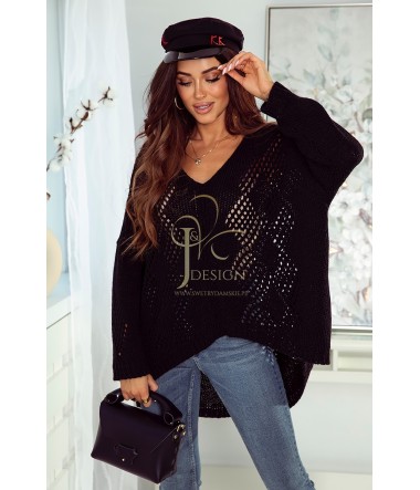 SWETER W SEREK OVERSIZE DAISY J&K Swetry Damskie