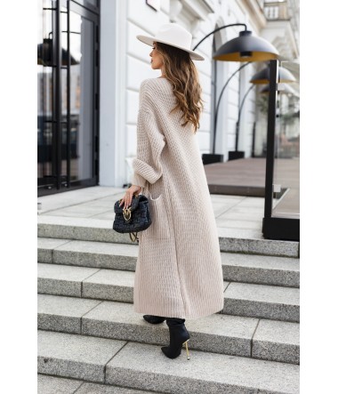 Długi kardigan z kieszeniami Corin