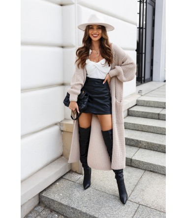 Długi kardigan z kieszeniami Corin