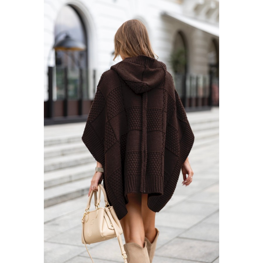 Ponczo zapinane na guziki Perla