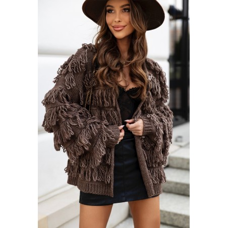 Sweter z frendzlami Fox