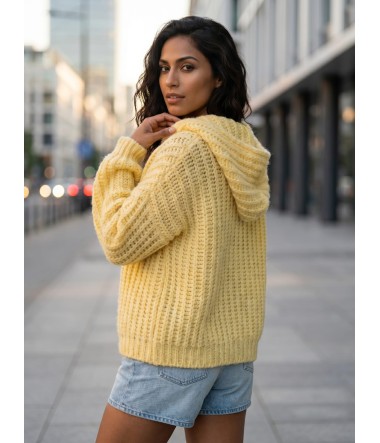 Wygodny sweter z kapturem oversize damski Moon