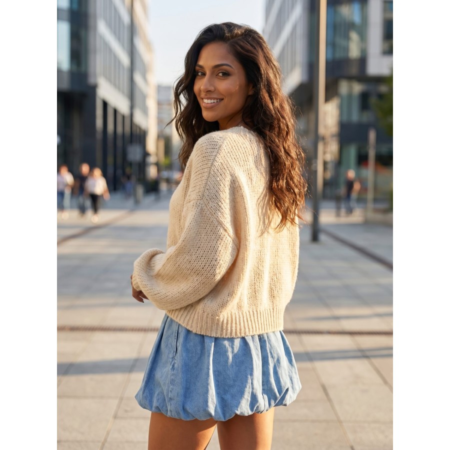 Luźny sweter oversize damski Bunny
